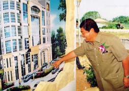OP Ling Liong Sik unveiling a model of the dream building, 3 Jan 97